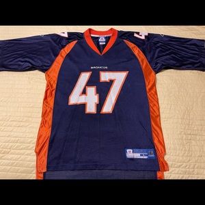 Vintage Reebok Denver Broncos Jersey #47 John Lynch NFL Mens